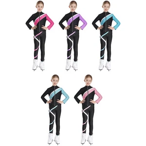 Kids Girls Sport Tops Stand Collar Tracksuit Long Sleeve Leggings Suit 2 Piece - Picture 1 of 54