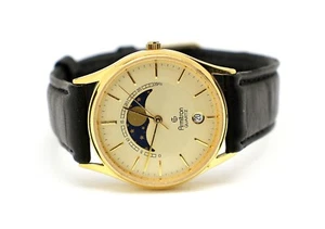 ARMITRON 20/2182 MoonPhase Gold Tone Watch NEEDS Battery - Picture 1 of 5