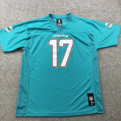 Miami Dolphins Jersey Boys XL Blue #17 Ryan Tannehill Logo Football Youth - Image 1 of 4