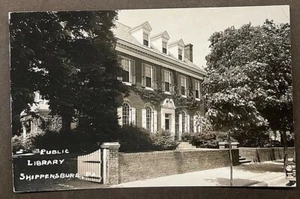 Shippensburg PA Real Photo Postcard of The Public Library - Picture 1 of 2