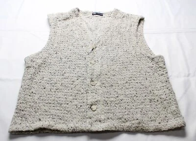 Zara Men's V Neck Structured Openwork Vest EJ3 White/Black Large/XL NWT - Image 1 of 3