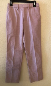 J Crew Crewcuts Boys Sz 8 Ludlow Suit Pants Light Red/Pink Stretch Oxford NWT - Picture 1 of 9