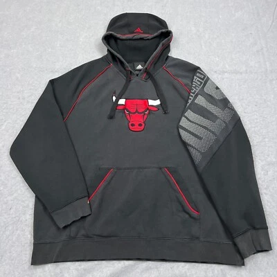 Adidas Chicago Bulls Sudadera Para Hombres XL Negro Pullover Sudadera con Capucha Baloncesto Logo Foto 1 de 4