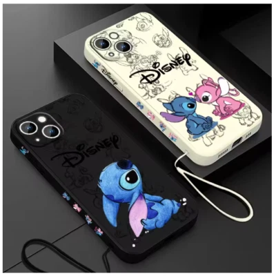 MARKENLOS LILO & STITCH Handyhülle iPhone Serien 7 - 15 Plus Pro Max Schutz Silikon Case