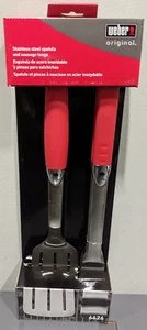 Weber Genuine 6626 Stainless Steel Spatula & Tongs - Picture 1 of 2
