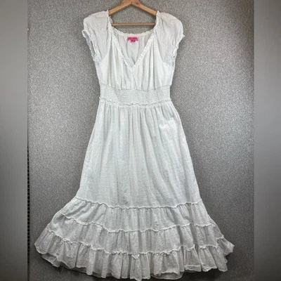 Vtg Betsey Johnson maxi dress XL cottagecore prairie boho babydoll milkmaid y2k - Image 1 of 4