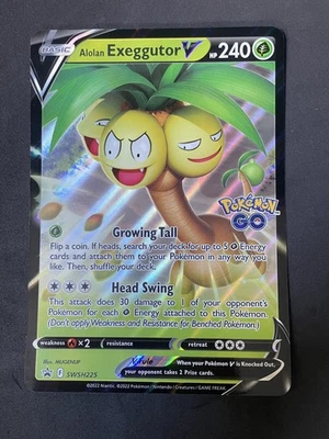 Pokemon Go Oversized Jumbo Card Alolan Exeggutor V Swsh225 Black Star Promo - Image 1 of 2