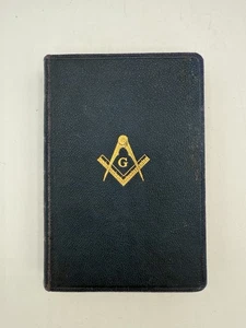 Sacra Bibbia 1928 Pelle Blu Maestro Edizione Massonica Libro Antico e Nuovo Testamento - Foto 1 di 10