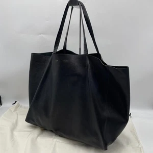 Bolso de Mano Celine Horizontal Cabas Bolso de Mano Cuero Negro U-BG-0186 Y2K Auténtico - Imagen 1 de 22