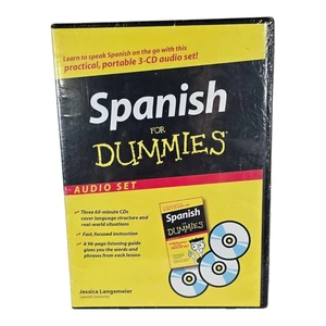 Spanish for Dummies Audio Set by Jessica Langemeier (2007, Compact Disc) - Foto 1 di 4
