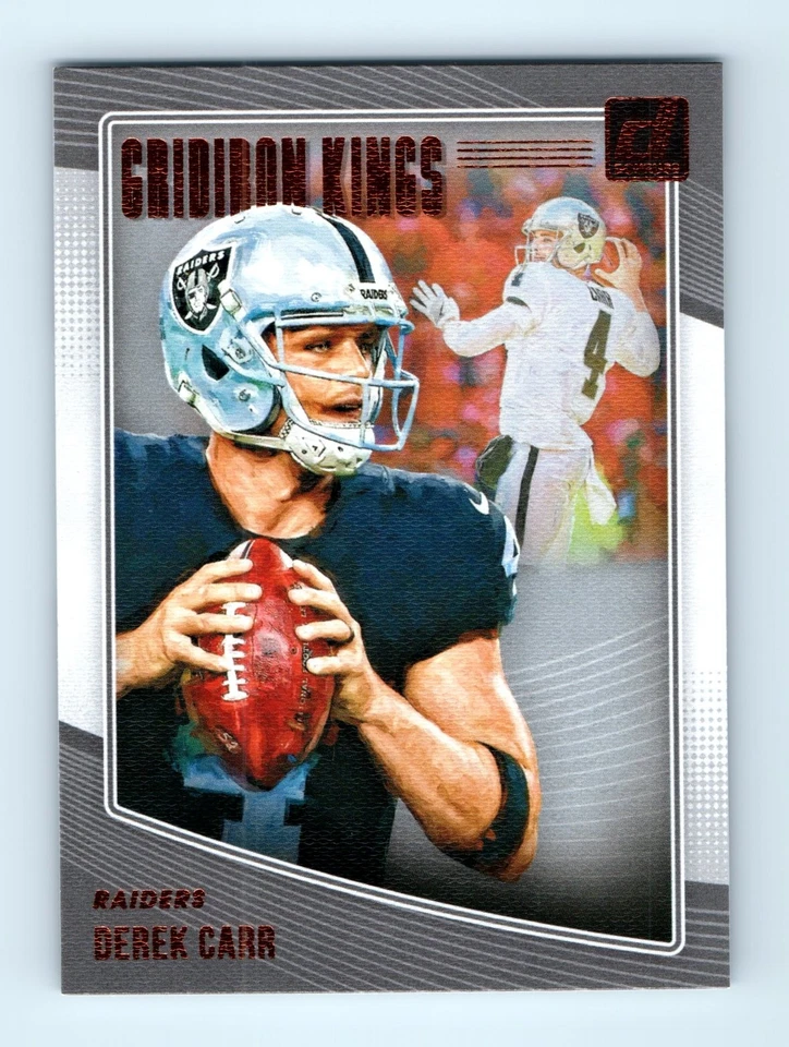 2018 Donruss #GK-28 Derek Carr Gridiron Kings Studio Series #/100 - Image 1 of 2