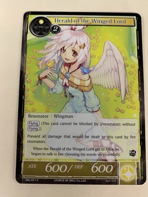 Force Of Will TCG Herald Of The Winged Lord SKL-011C 1st Edition - Image 1 of 2