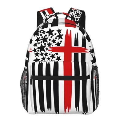 Рюкзак для ноутбука Holy Cross с американским флагом Jesus упаковка для ноутбука через плечо B... - Изображение 1 из 4
