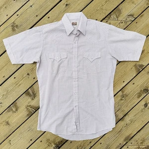 Vintage Ely Cattleman Short Sleeve Western Cowboy Pearl Snap Button Up Size M - Picture 1 of 8