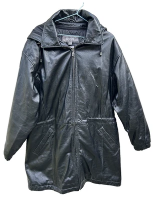 Abrigo Wilson de cuero genuino con forro, talla L, muy buen estado, envío gratuito a EE. UU. Foto 1 de 4