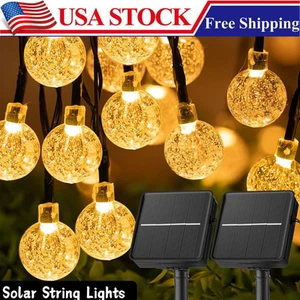 Solar 50 LED String Lights Patio Party Yard Garden Wedding Waterproof Outdoor - Picture 1 of 10