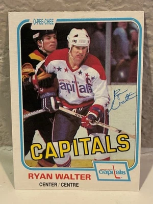 1981-82 O-Pee-Chee #352 Ryan Walter Washington Capitals Signed Autograph Auto D - Image 1 of 2