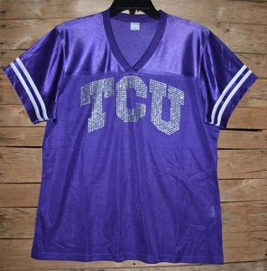 Maglia TCU Texas Christian University strass Bling XS S M L XL XXL 3X 4X - Foto 1 di 13