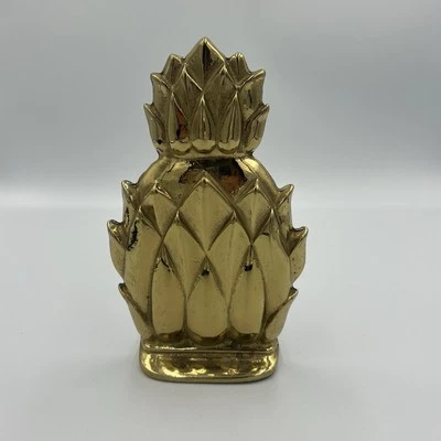 Vintage Virginia Metalcrafters Newport Brass Pineapple Bookend Heavy - Image 1 of 4