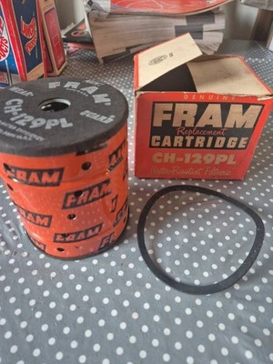 VINTAGE FRAM CH-129P OIL FILTER... MANY MODELS OF CASE TRACTORS  - Image 1 of 2