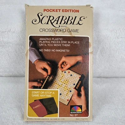 Vintage 1978 Scrabble Pocket Edition Crossword Game New Open Box Selchow & Right - Image 1 of 4