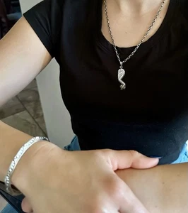 Brazalete Navajo hecho a mano de plata de ley de Tahe - Imagen 1 de 10