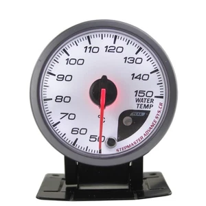 2.5" 60mm white face gauge water temp gauge amber red/ white lights with button - Picture 1 of 5