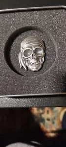 2017 $5 Republic of Palau Pirate Skull Antique Finished Silver 1 Of 1750 Made - Picture 1 of 3