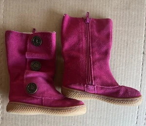 Livie & Luca Marchita Tiempo Hot Pink Shoes Boots Size 7 Suede Leather LN - Picture 1 of 5