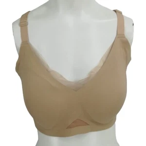 Honeylove CrossOver Beige Tan Wireless Stretch Multiway Bra Size 2X Sheer Sand - Picture 1 of 10