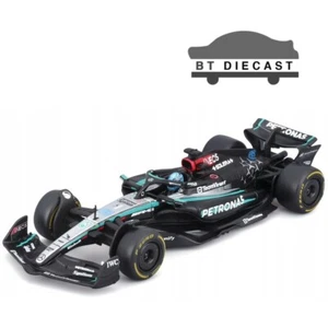 BBURAGO F1 MERCEDES AMG W15 E PETRONAS 1/43 w DRIVER GEORGE RUSSELL #63 38209 GR - Picture 1 of 3