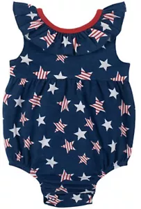KoalaKids.My First 4 of July Bodysuit.0-3 Months Ruffle Romper. New.blue Print - Picture 1 of 18
