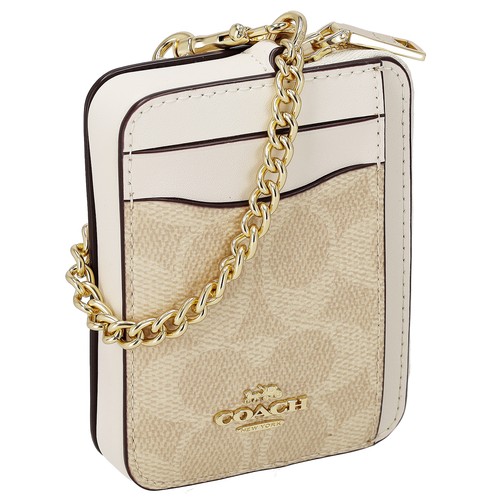 Coach Portamonete Donna CW883 IMXDM ZIP CARD CASE Nuovo Articolo