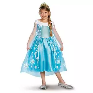 NWT Disney Frozen Elsa Dress and Tiara Costume Small 4-6 - Picture 1 of 1