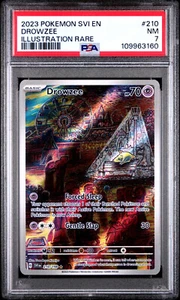 PSA 7 DROWZEE SCARLET & VIOLET 2023 POKÉMON SVI ILLUSTRATION RARE #210 - Picture 1 of 2