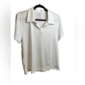 NWT NOBULL Women’s White Athletic Moisture Wicking Polo CrossFit - Size Large - Picture 1 of 6