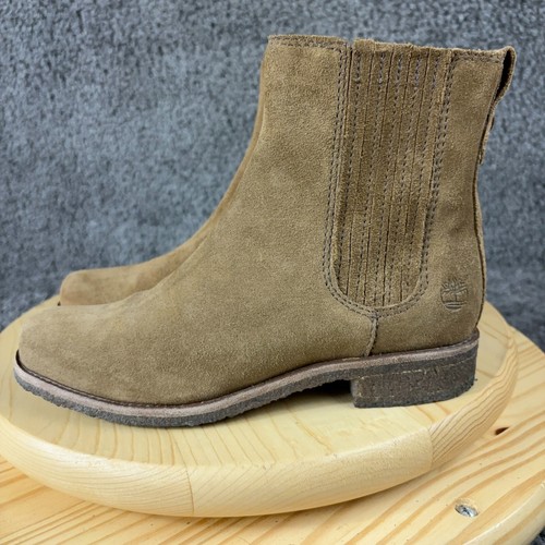 Stivali Timberland Chelsea da donna taglia 6 5 in pelle nabuk marrone suola in crepe