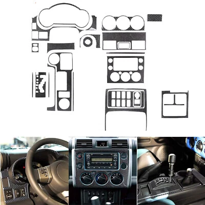 30Pcs Real Carbon Fiber Kits Full Interior Dash Trim For Toyota FJ Cruiser 07-21 — 第 1/4 张图片