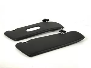 FOR MERCEDES W123 COUPE C123 SUN VISOR. BLACK UNPERFORATED MIRROR LHD SUNVISORS - Picture 1 of 2