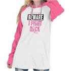 I Fight Back Breast Cancer Awareness Gift Womens Long Sleeve Hooded T Shirts