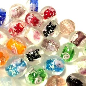 10 / 50 Pcs 12mm Lampwork Round Glass Beads - Various Colour