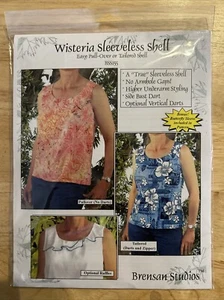 Camicetta conchiglia senza maniche in glicine modello Brensan Studios BSS155 ~S-XL non tagliata - Foto 1 di 2