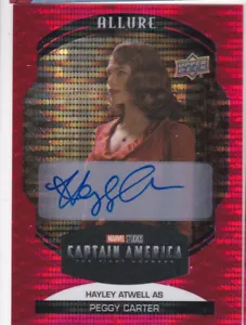 2023 Upper Deck Marvel Allure 10 Hayley Atwell Peggy Carter Red Autogrammkarte! - Bild 1 von 1