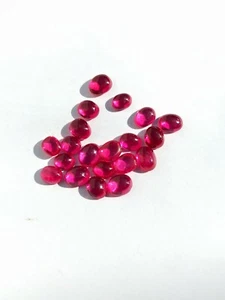 33 Carat Ruby Corundum Smooth Cut 5x7 - 6x8 mm 20 Pies Oval Gemstones - Picture 1 of 5