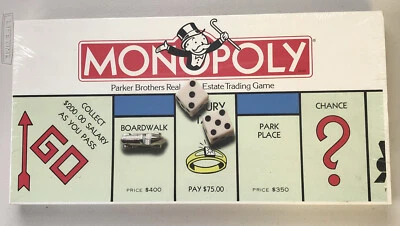 Vtg Old 1985 Monopoly Board Game Parker Brothers New FACTORY SEALED No. 0009 - Image 1 of 4