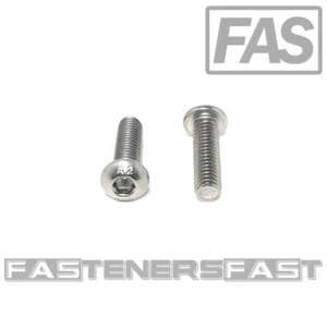 (50) Tornillos de cabeza de botón de acero inoxidable M6 x 1,0 x 20 mm ISO7380 6 mm - Imagen 1 de 7