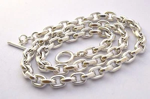 Taxco,Mexican 925 Sterling Silver Cable Chain Necklaces.25.5-29.5"(65-75cm),95g~ - Picture 1 of 24