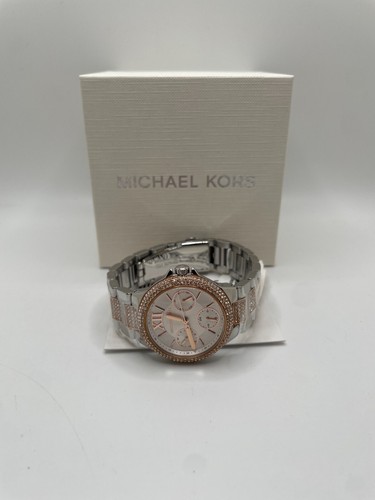 Orologio da polso donna Michael Kors Camille MK6846 quadrante bianco argento cinturino oro rosa
