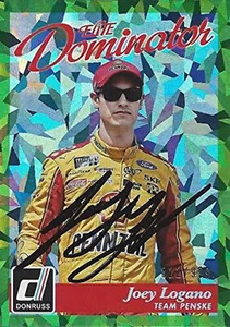 AUTOGRAPHED Joey Logano 2018 Panini Donruss Racing ELITE DOMINATOR (#22 Pennzoil - Picture 1 of 2