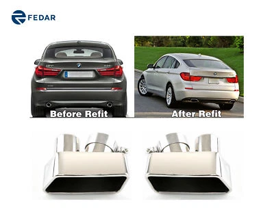 Par de tubos de escape con punta de escape para BMW F07 528i 535d 550i 2007-2016 Foto 1 de 4